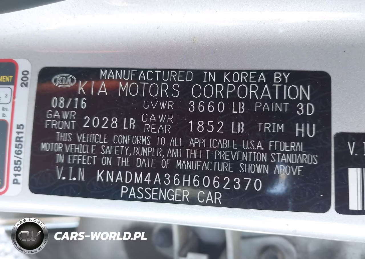 2017 Kia Rio Lx VIN:KNADM4A36H6062370 - 9