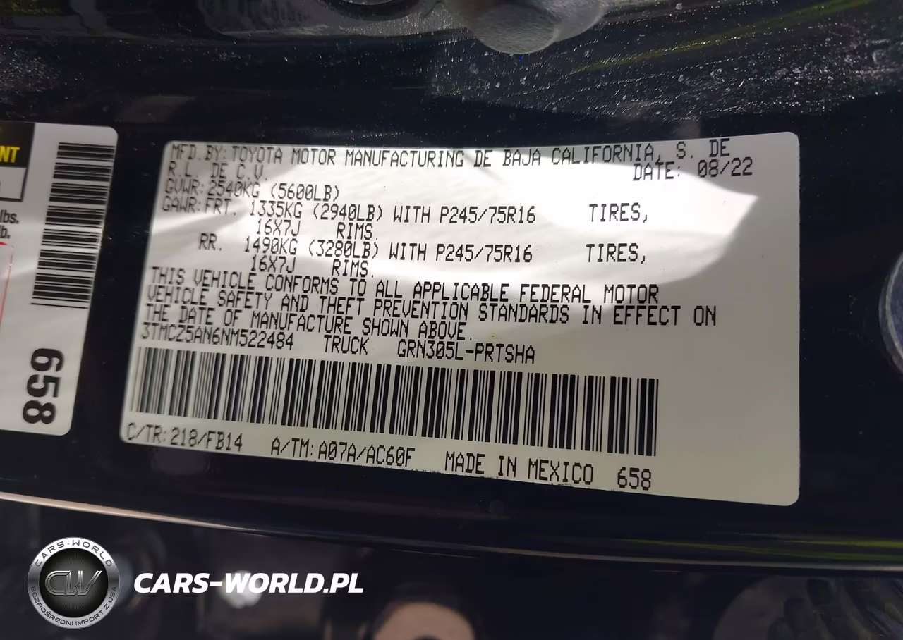 2022 Toyota Tacoma Sr V6 VIN:3TMCZ5AN6NM522484 - 9