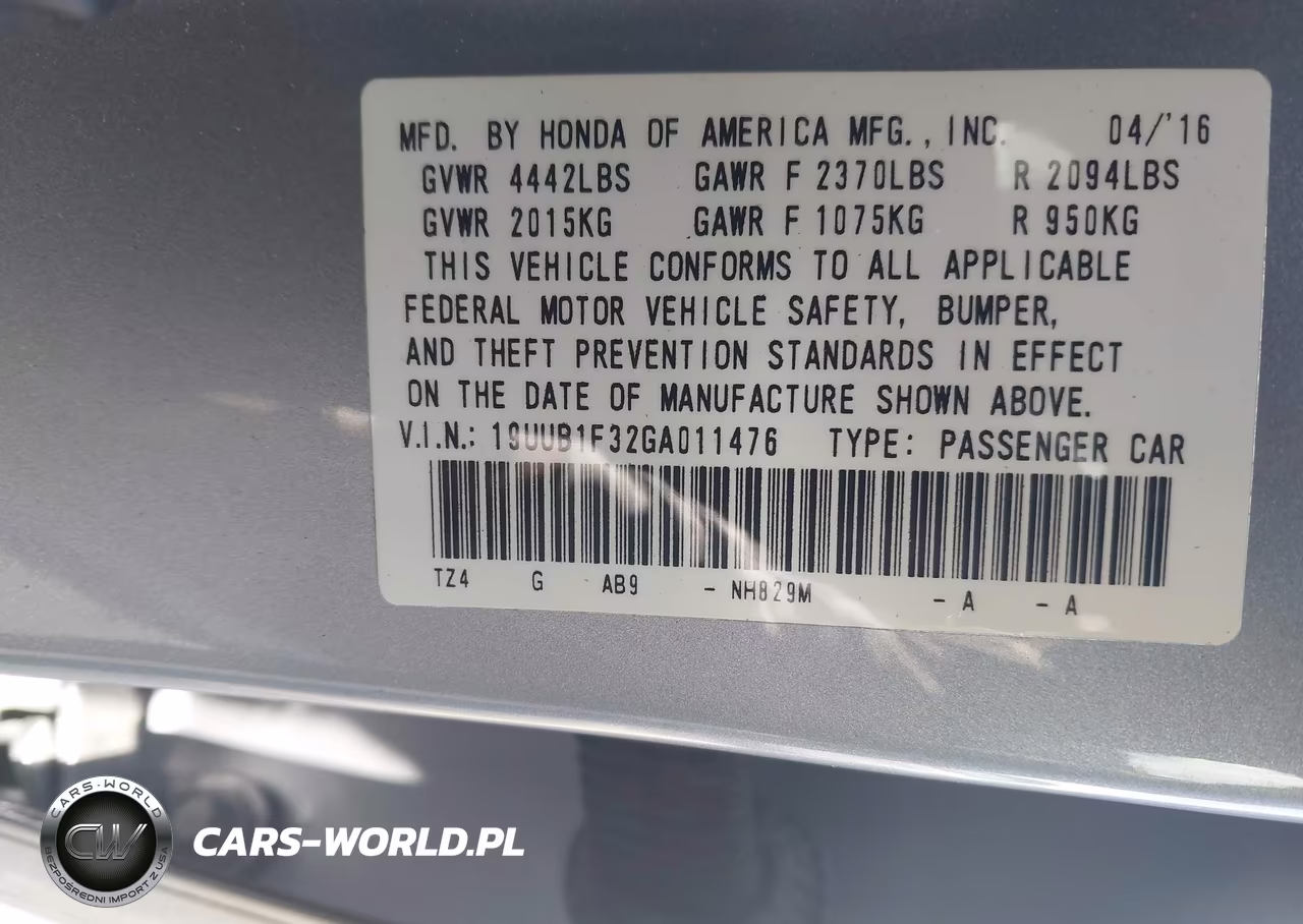2016 Acura Tlx VIN:19UUB1F32GA011476 - 9