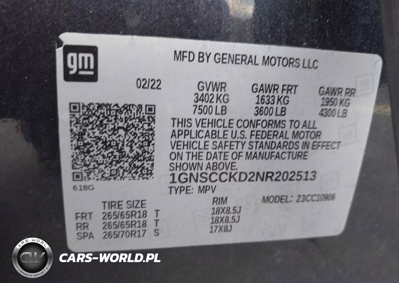 2022 Chevrolet Suburban 2Wd Lt VIN:1GNSCCKD2NR202513 - 9