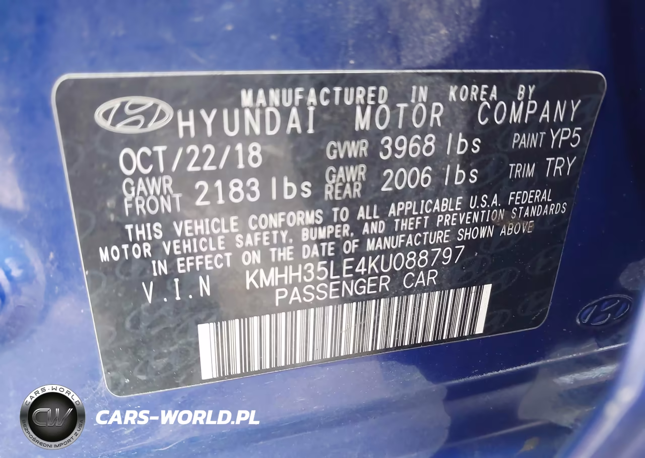 2019 Hyundai Elantra Gt VIN:KMHH35LE4KU088797 - 9