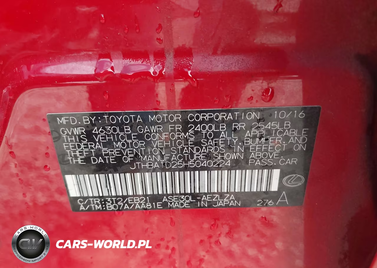 2017 Lexus Is 200T VIN:JTHBA1D25H5040224 - 9