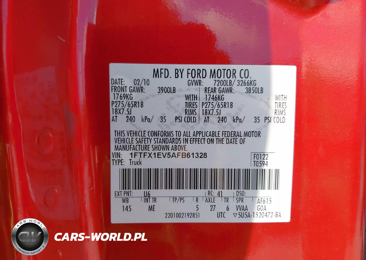 2010 Ford F-150 Fx4-Lariat-Xl-Xlt VIN:1FTFX1EV5AFB61328 - 9