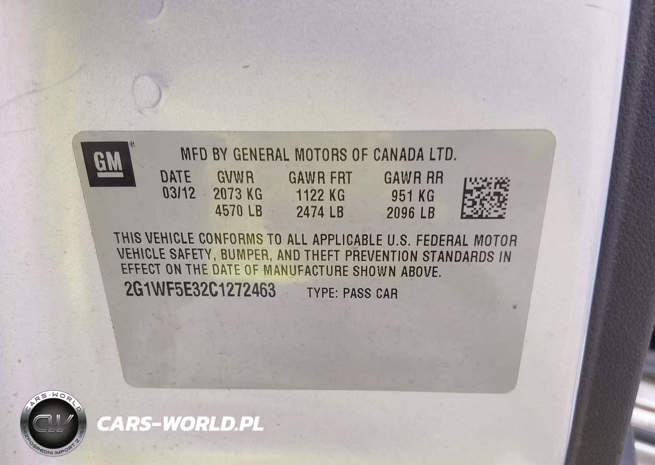 2012 Chevrolet Impala Ls VIN:2G1WF5E32C1272463 - 9