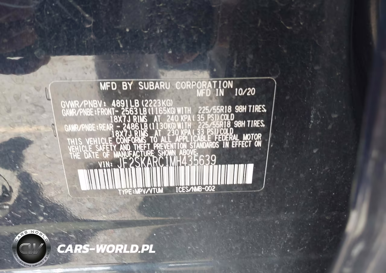 2021 Subaru Forester Sport VIN:JF2SKARC1MH435639 - 9