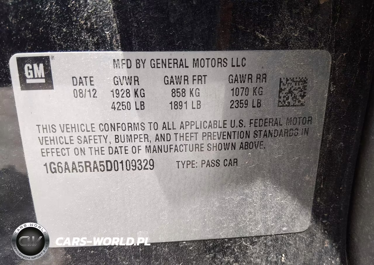 2013 Cadillac Ats Standard VIN:1G6AA5RA5D0109329 - 9