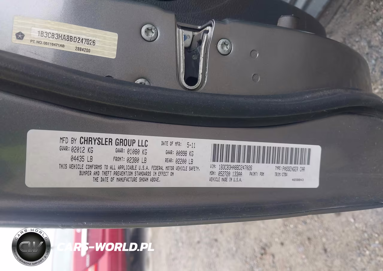 2011 Dodge Caliber Mainstreet VIN:1B3CB3HA8BD247026 - 9
