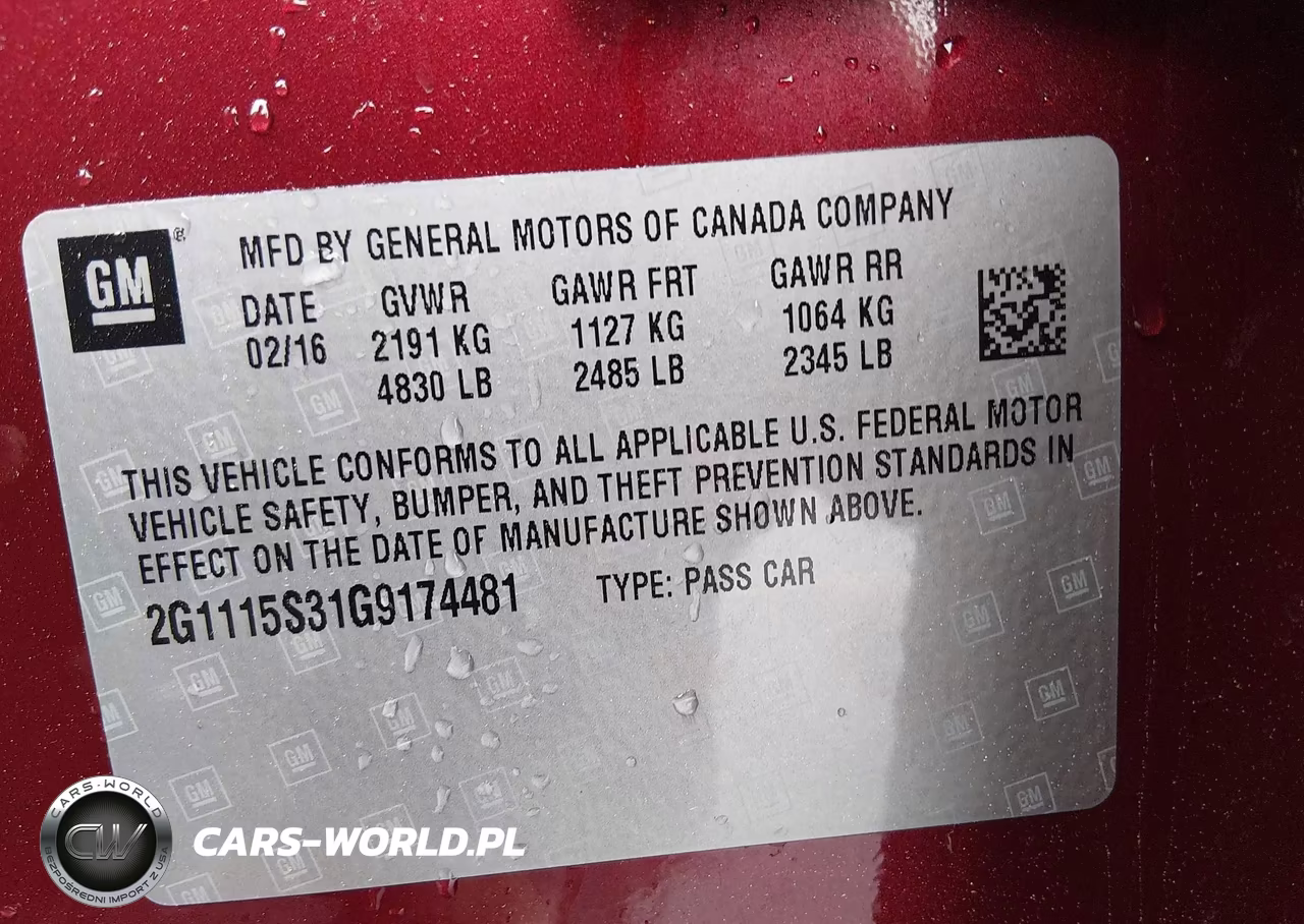 2016 Chevrolet Impala 2Lt VIN:2G1115S31G9174481 - 9