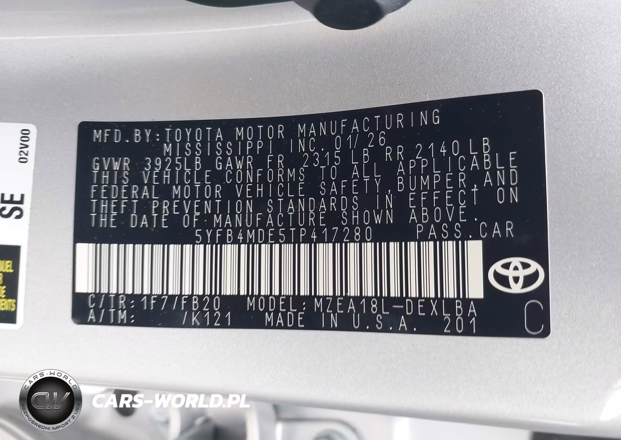 2026 Toyota Corolla Le VIN:5YFB4MDE5TP417280 - 9