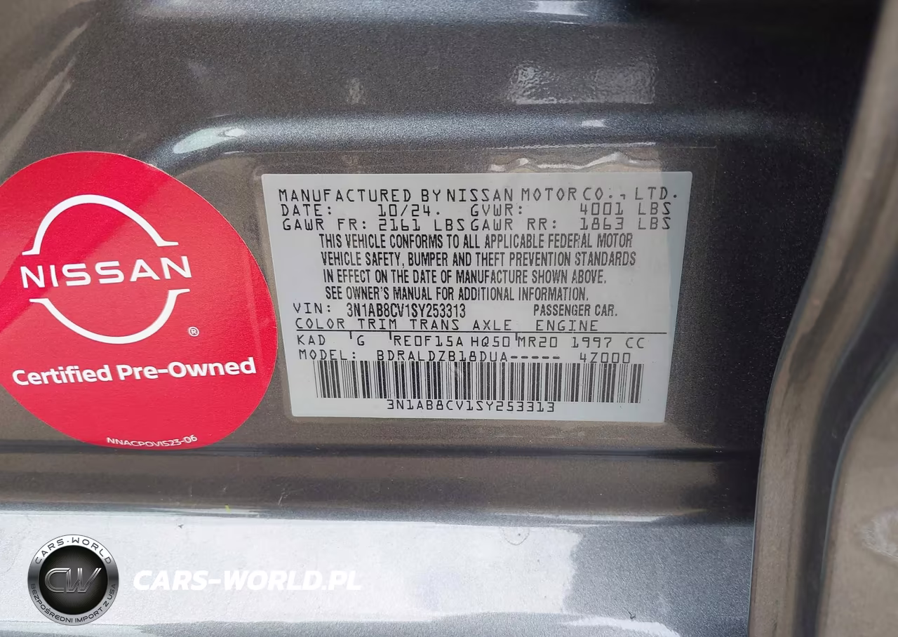 2025 Nissan Sentra Sv VIN:3N1AB8CV1SY253313 - 9