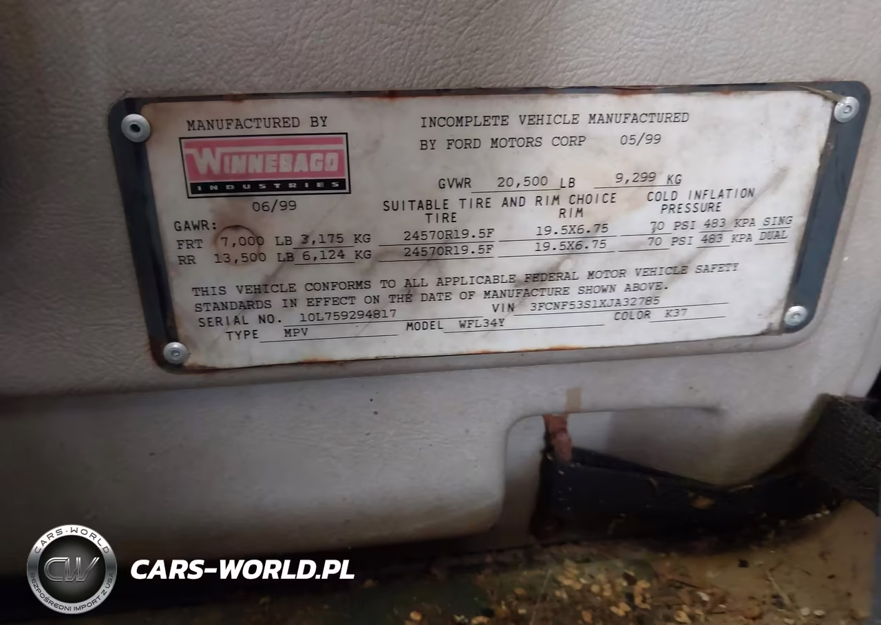 1999 Ford F550 Super Duty Stripped Chass VIN:3FCNF53S1XJA32785 - 9