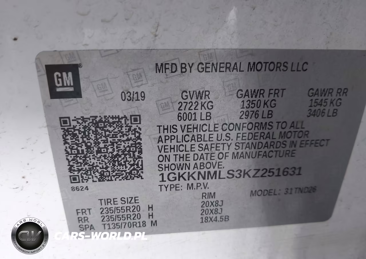 2019 GMC Acadia Slt-1 VIN:1GKKNMLS3KZ251631 - 9