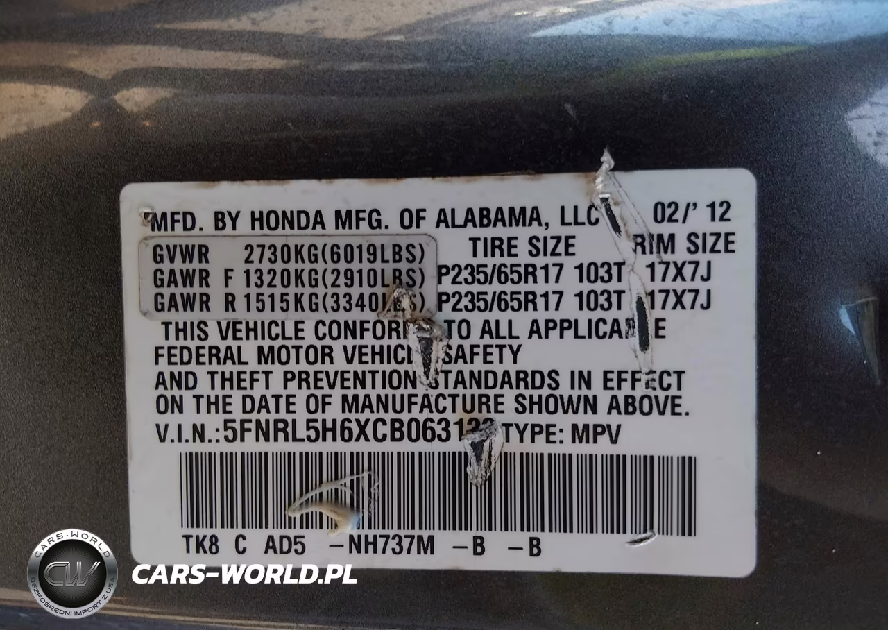 2012 Honda Odyssey Ex-L VIN:5FNRL5H6XCB063133 - 9
