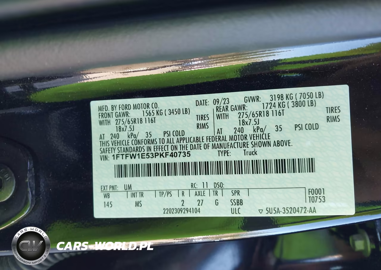 2023 Ford F-150 Xlt VIN:1FTFW1E53PKF40735 - 9