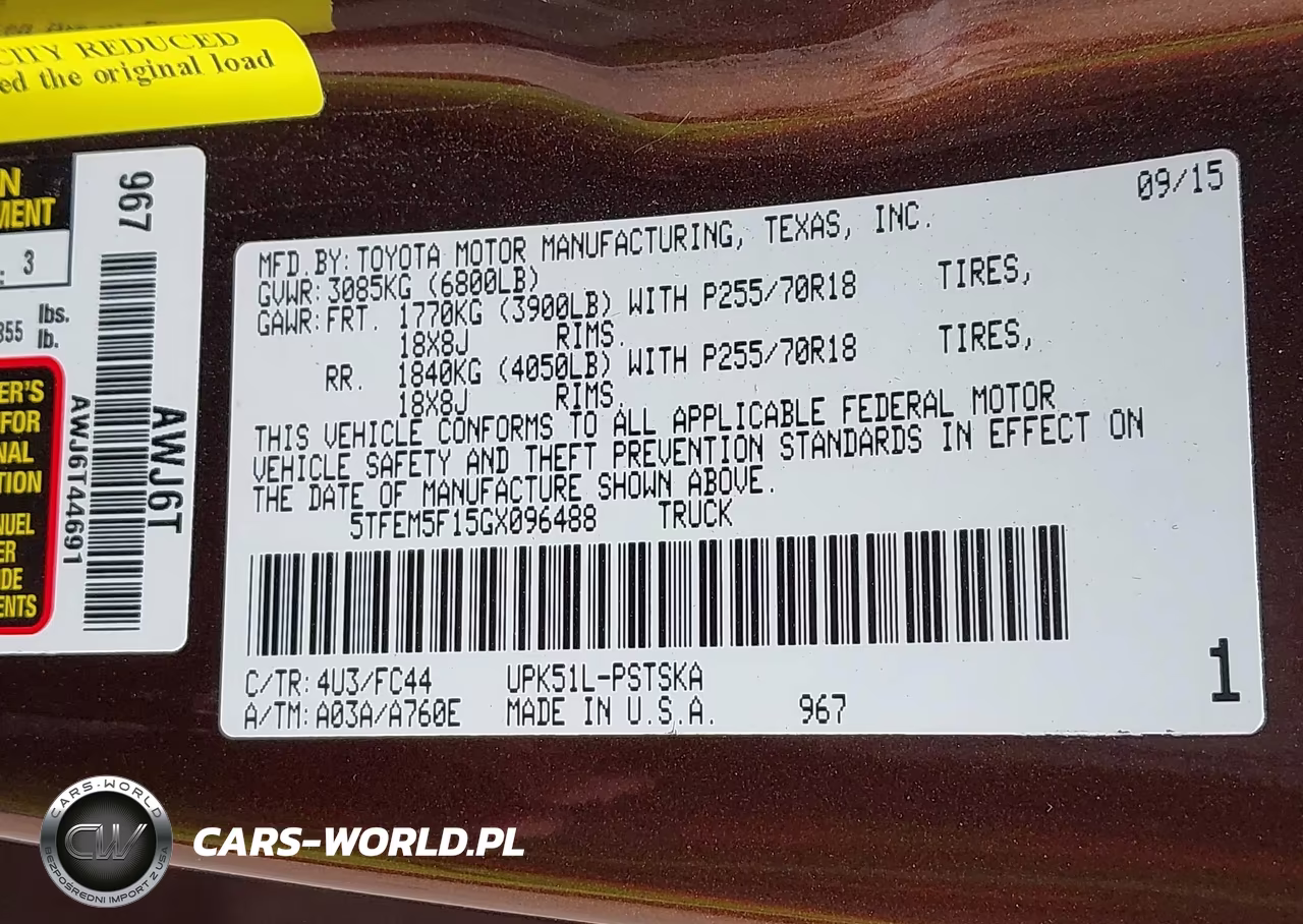 2016 Toyota Tundra Sr5 4.6L V8 VIN:5TFEM5F15GX096488 - 9