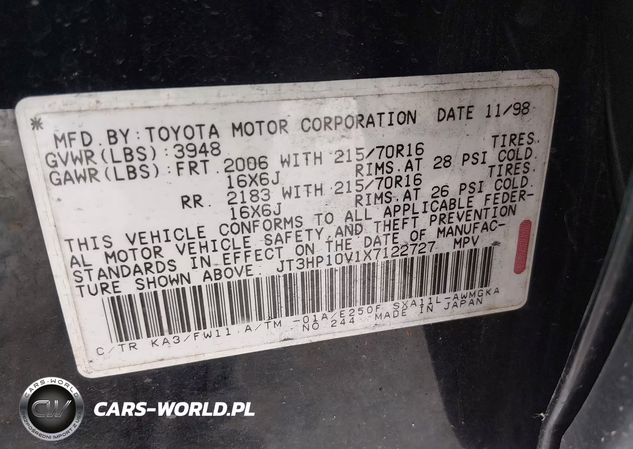 1999 Toyota Rav4 VIN:JT3HP10V1X7122727 - 9