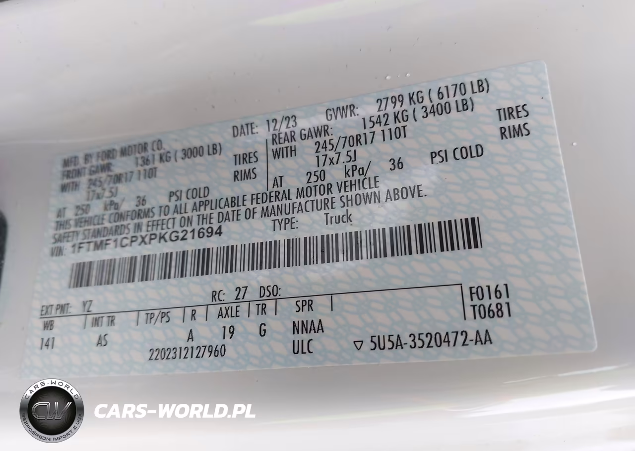 2023 Ford F-150 Xl VIN:1FTMF1CPXPKG21694 - 9
