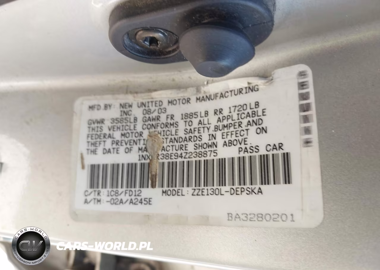 2004 Toyota Corolla S VIN:1NXBR38E94Z238875 - 9