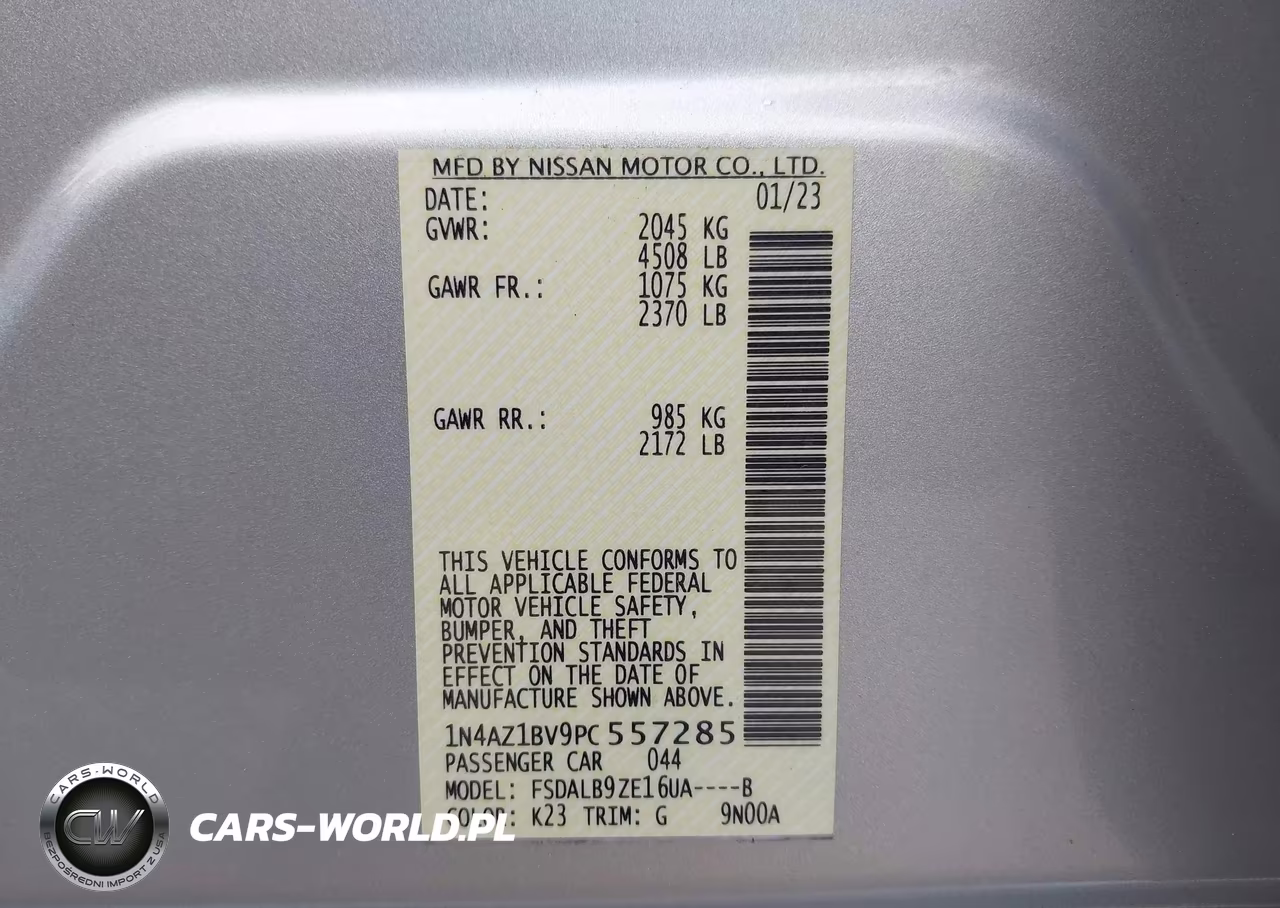2023 Nissan Leaf S 40 Kwh VIN:1N4AZ1BV9PC557285 - 9