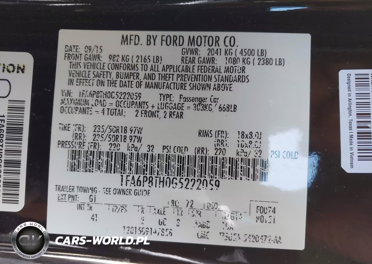 2016 Ford Mustang Ecoboost VIN:1FA6P8TH0G5222059 - 9