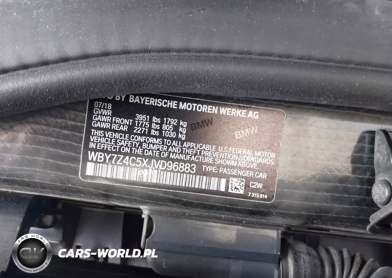 2018 BMW I3 94Ah W-Range Extender VIN:WBY7Z4C5XJVD96883 - 9