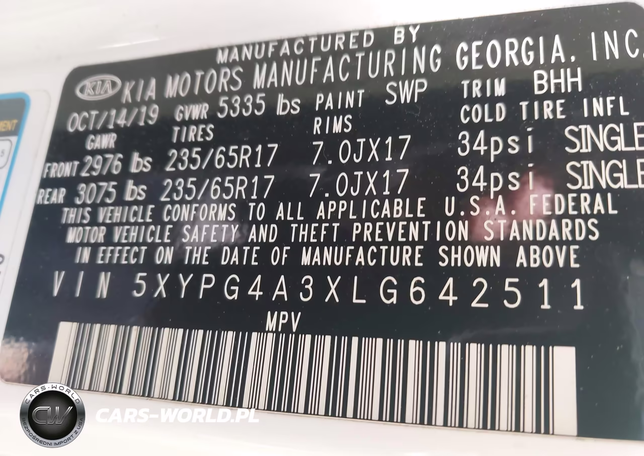 2020 Kia Sorento 2.4L Lx VIN:5XYPG4A3XLG642511 - 9