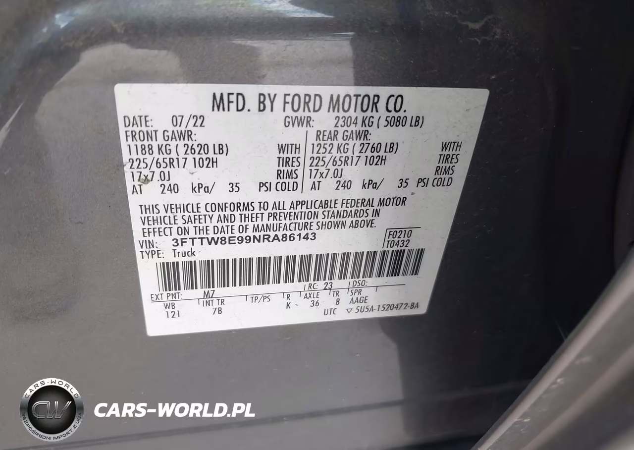 2022 Ford Maverick Xlt VIN:3FTTW8E99NRA86143 - 9