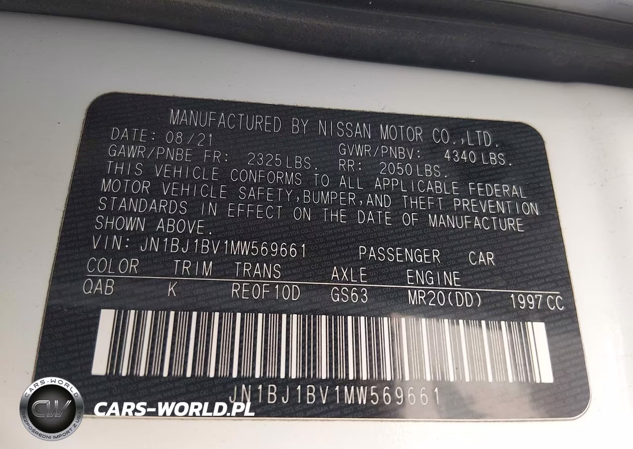 2021 Nissan Rogue Sport Sv Fwd Xtronic Cvt VIN:JN1BJ1BV1MW569661 - 9