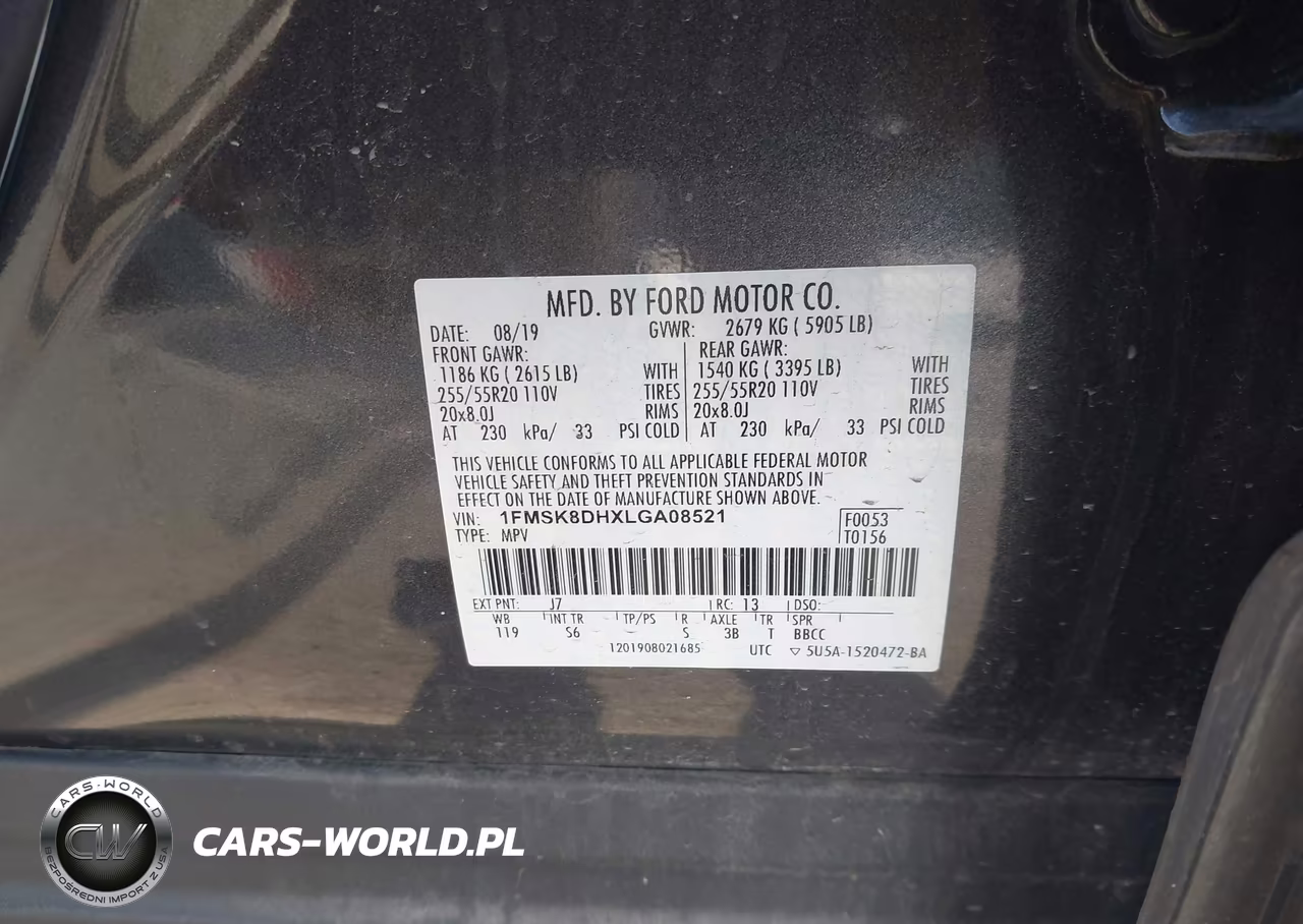 2020 Ford Explorer Xlt VIN:1FMSK8DHXLGA08521 - 9
