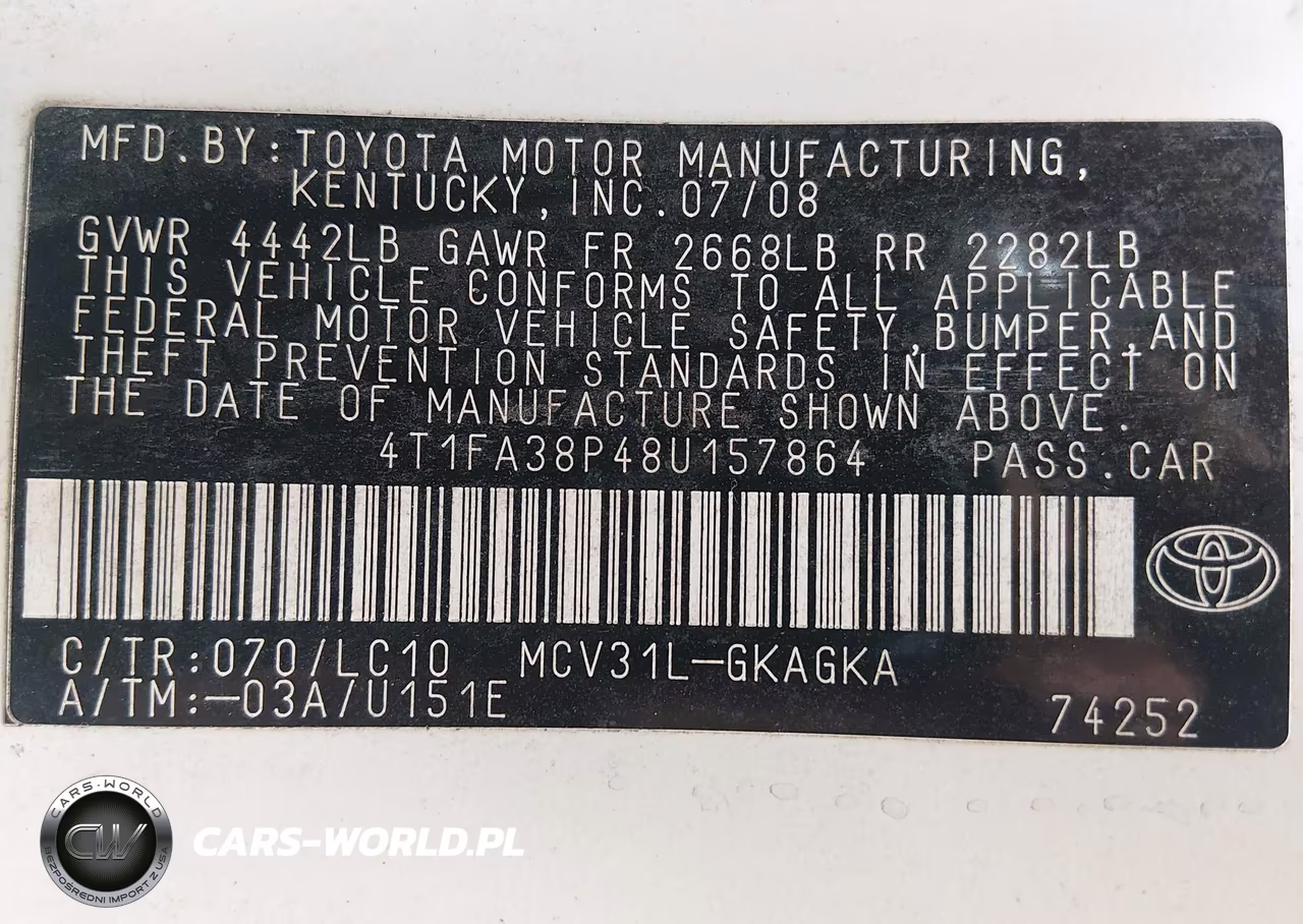 2008 Toyota Camry Solara Sle VIN:4T1FA38P48U157864 - 9
