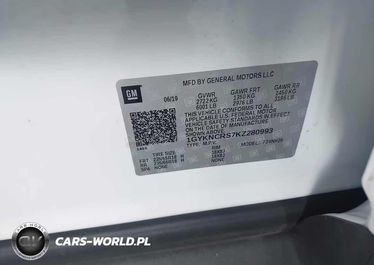 2019 Cadillac Xt5 Luxury VIN:1GYKNCRS7KZ280993 - 9