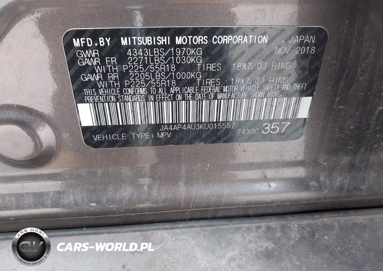 2019 Mitsubishi Outlander Sport 2.0 Se VIN:JA4AP4AU3KU015557 - 9