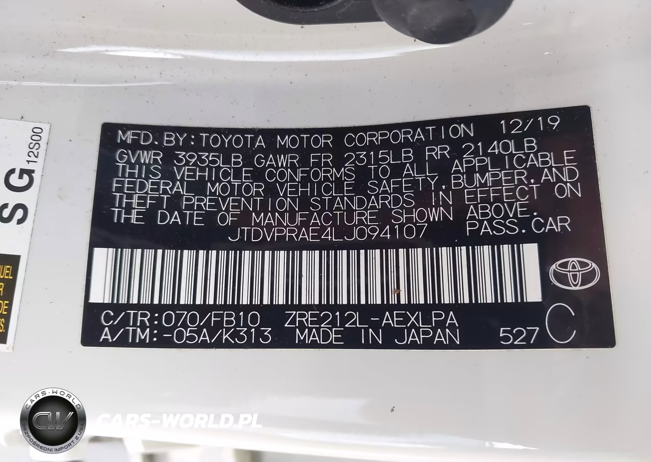 2020 Toyota Corolla Le VIN:JTDVPRAE4LJ094107 - 9