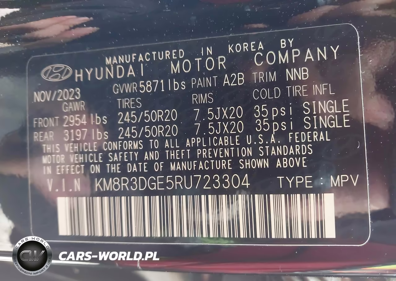 2024 Hyundai Palisade Xrt VIN:KM8R3DGE5RU723304 - 9