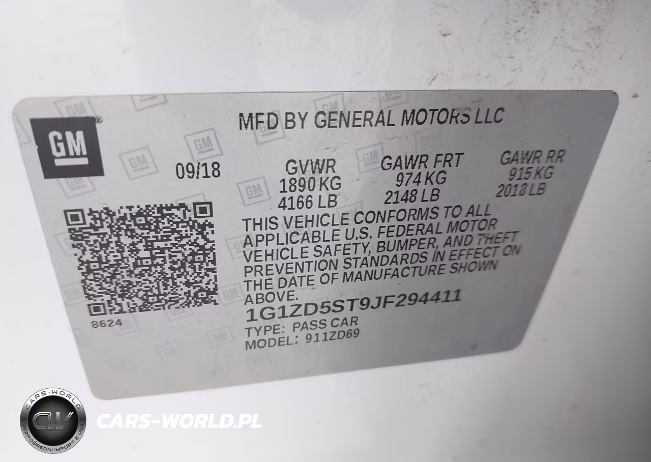 2018 Chevrolet Malibu Lt VIN:1G1ZD5ST9JF294411 - 9