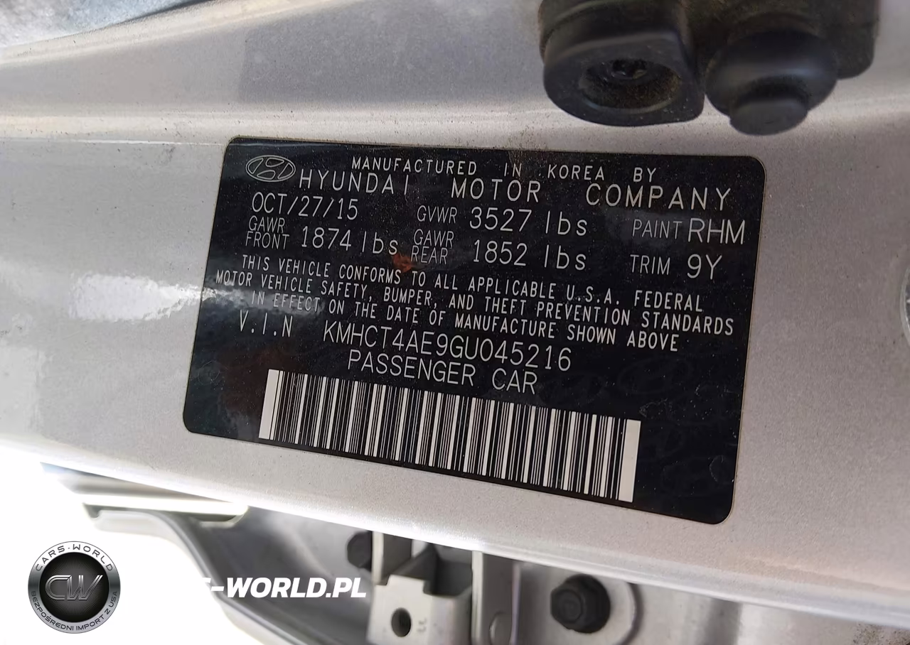 2016 Hyundai Accent Se VIN:KMHCT4AE9GU045216 - 9
