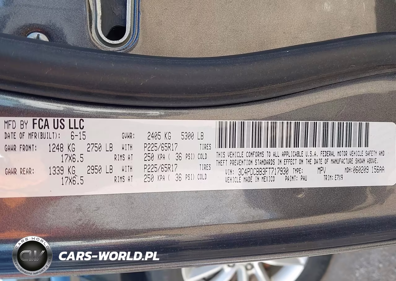 2015 Dodge Journey Sxt VIN:3C4PDCBB3FT717930 - 9