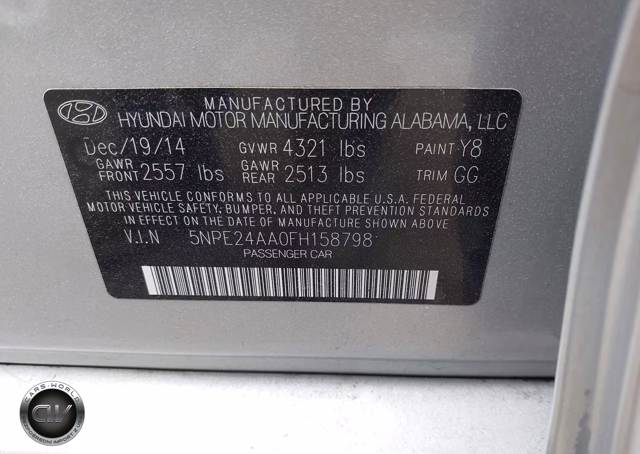 2015 Hyundai Sonata Eco VIN:5NPE24AA0FH158798 - 9