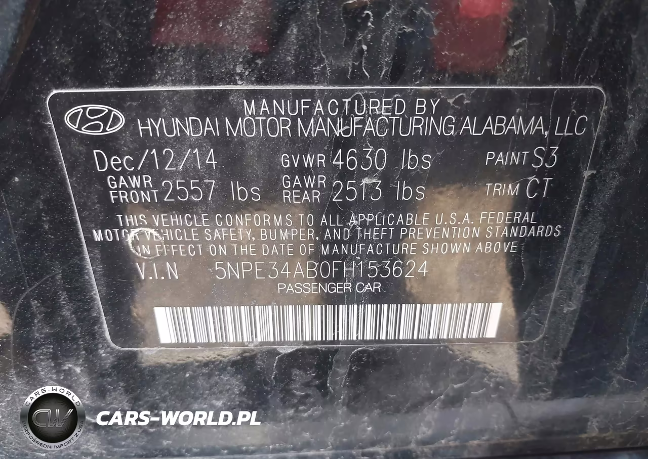 2015 Hyundai Sonata Limited 2.0T VIN:5NPE34AB0FH153624 - 9