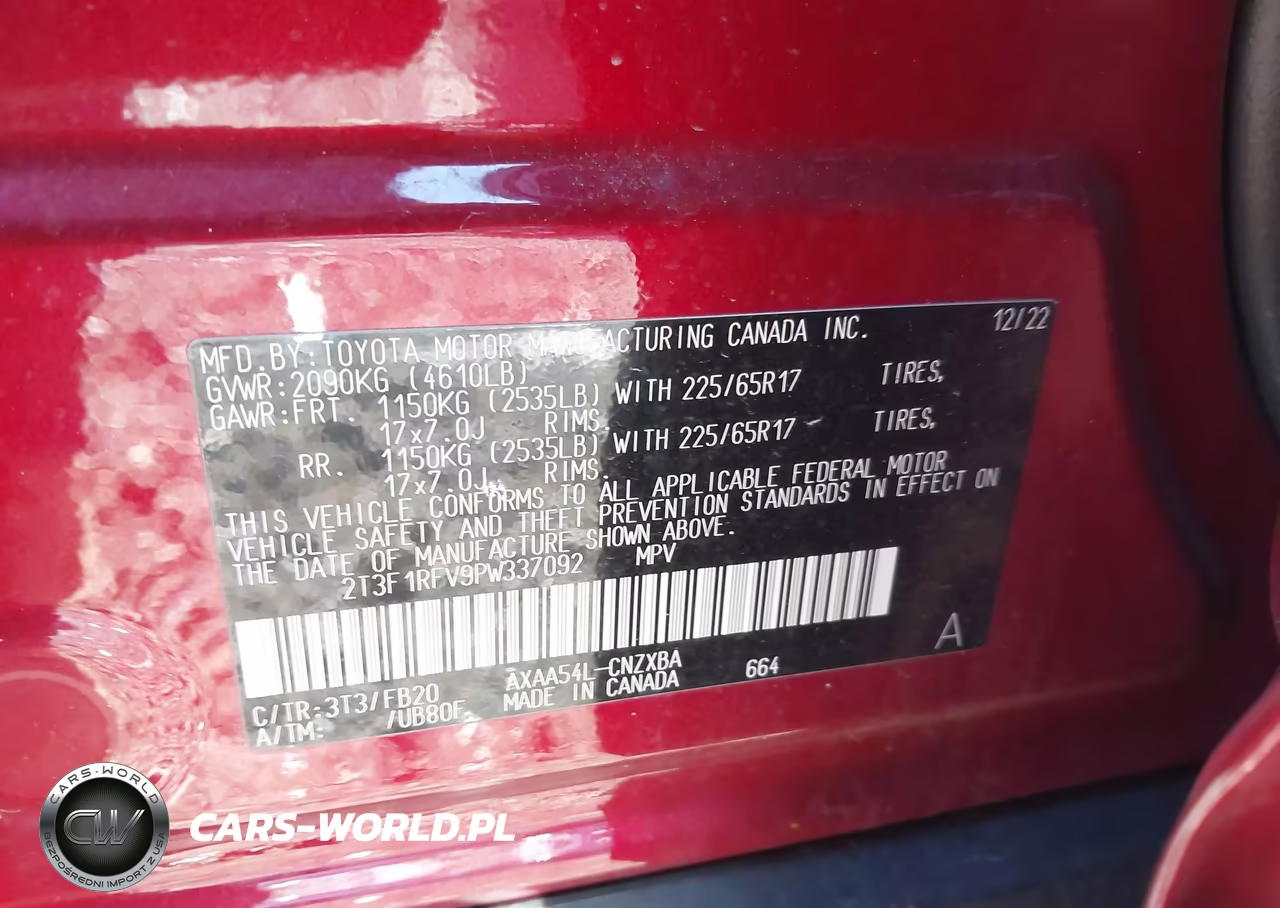 2023 Toyota Rav4 Le VIN:2T3F1RFV9PW337092 - 9