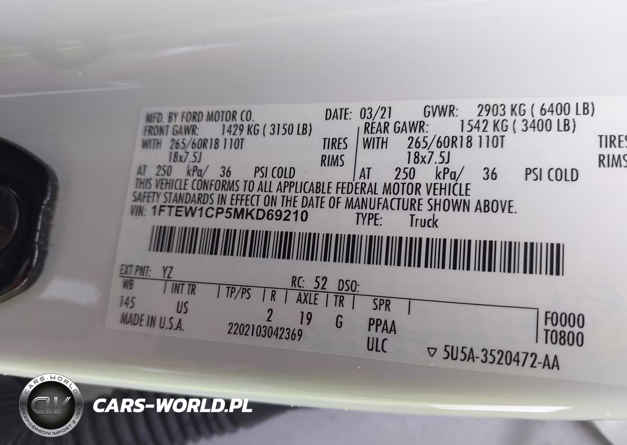 2021 Ford F-150 Xlt VIN:1FTEW1CP5MKD69210 - 9