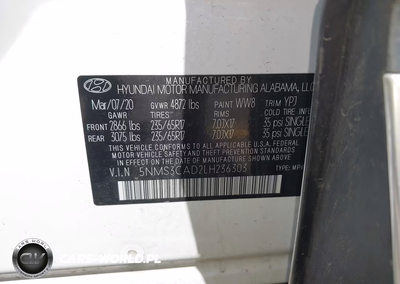 2020 Hyundai Santa Fe Sel VIN:5NMS3CAD2LH236303 - 9
