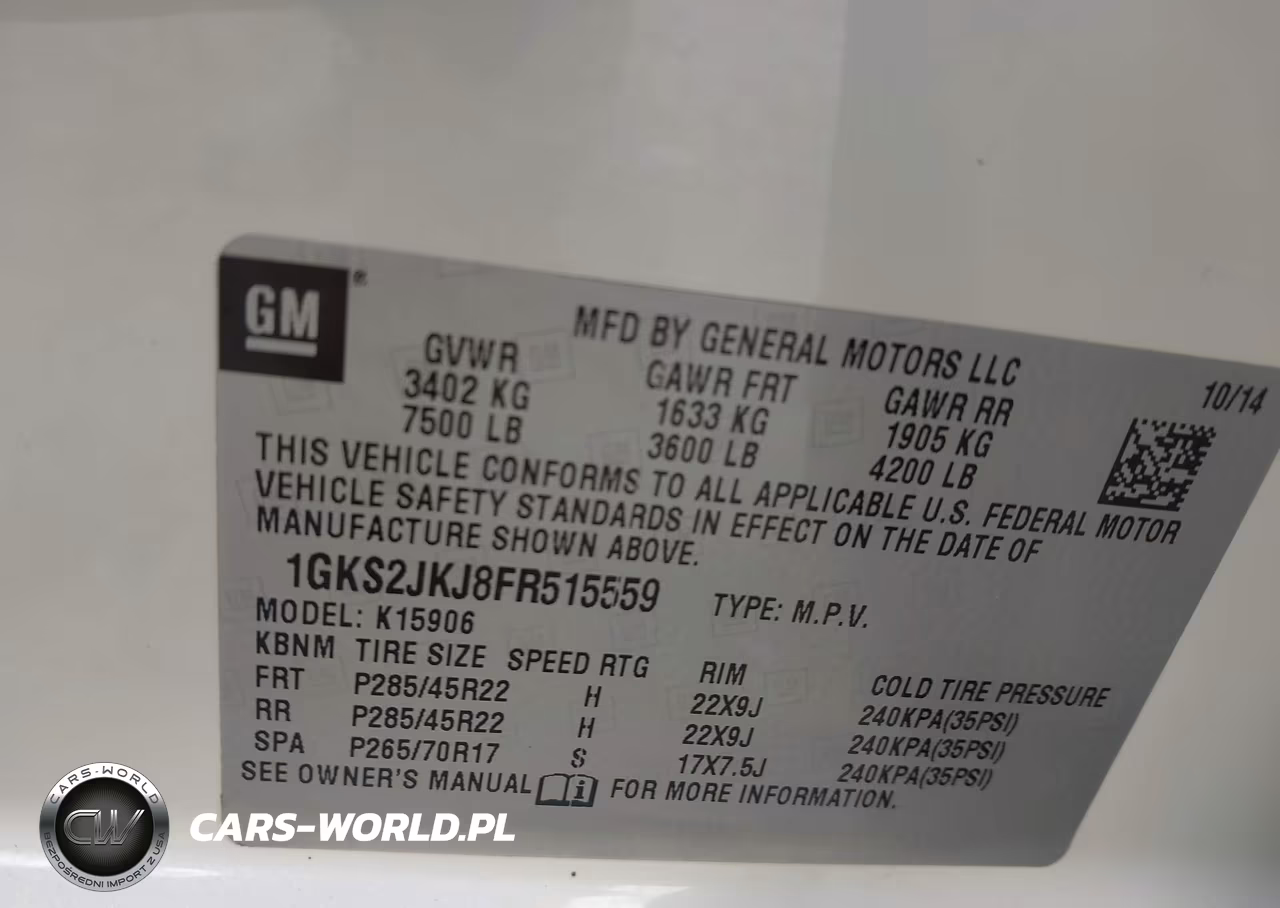 2015 GMC Yukon Xl 1500 Denali VIN:1GKS2JKJ8FR515559 - 9