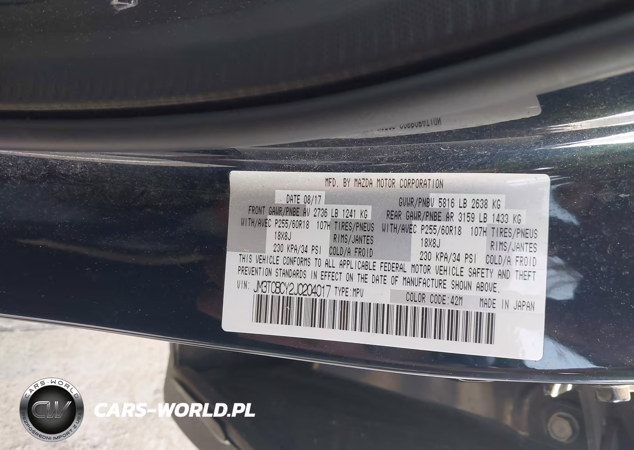 2018 Mazda Cx-9 Touring VIN:JM3TCBCY2J0204017 - 9