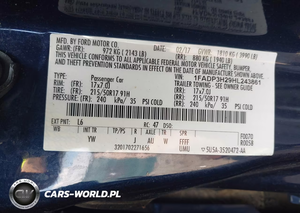 2017 Ford Focus Sel VIN:1FADP3H29HL243861 - 9
