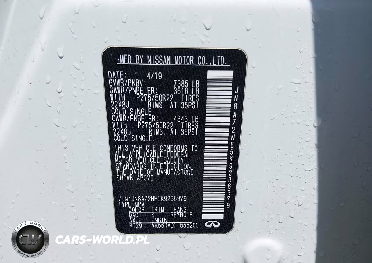 2019 Infiniti Qx80 Luxe VIN:JN8AZ2NE5K9236379 - 9