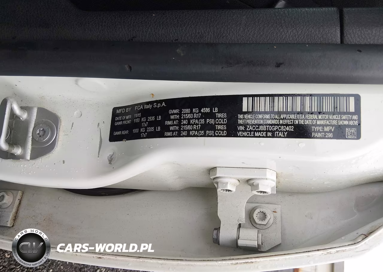 2016 Jeep Renegade Latitude VIN:ZACCJBBT0GPC82402 - 9