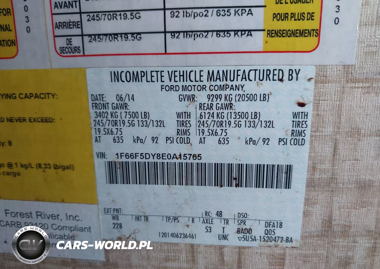 2014 Ford F53 VIN:1F66F5DY8E0A15765 - 9