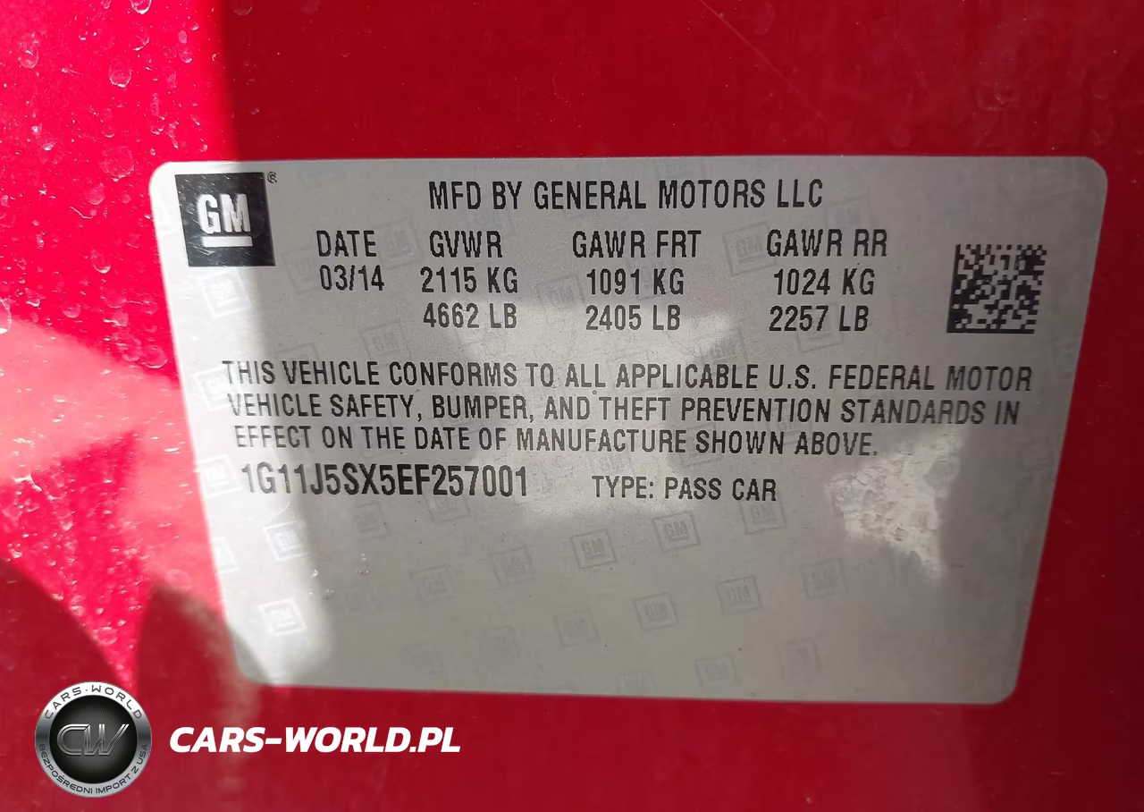 2014 Chevrolet Malibu 2Lz VIN:1G11J5SX5EF257001 - 9