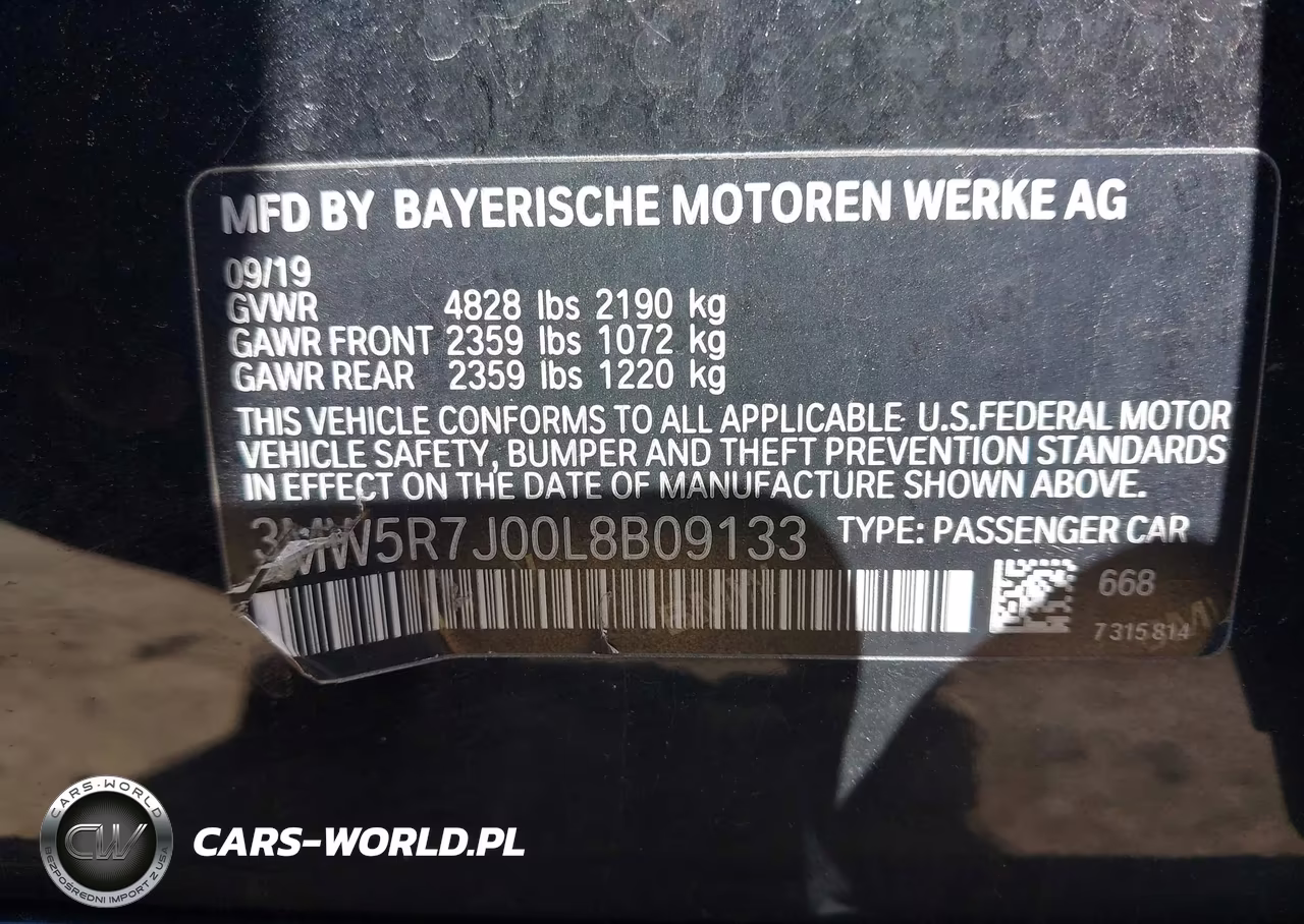 2020 BMW 330I xDrive VIN:3MW5R7J00L8B09133 - 9